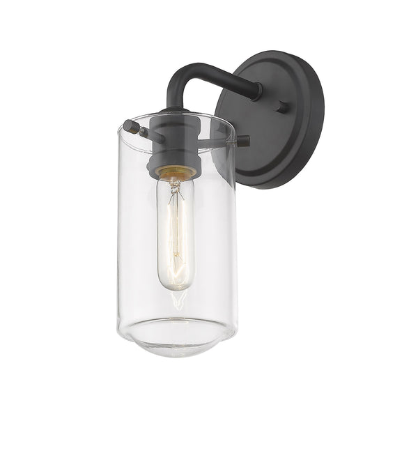 Delaney 1 Light Wall Sconce in Matte Black Finish