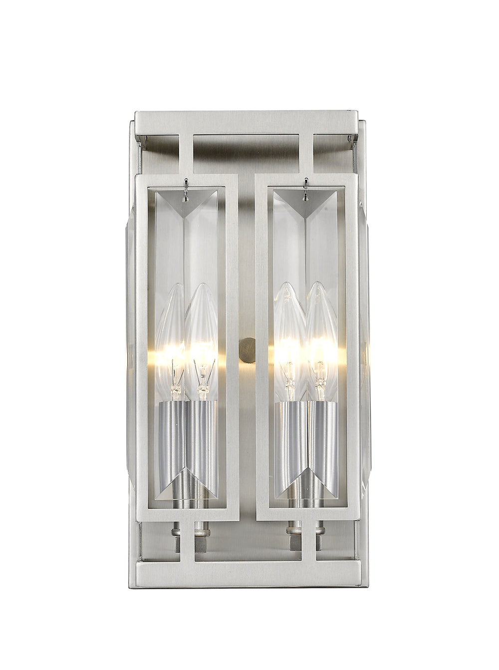 Mersesse 2 Light Wall Sconce in Brushed Nickel Finish