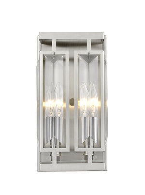 Mersesse 2 Light Wall Sconce in Brushed Nickel Finish