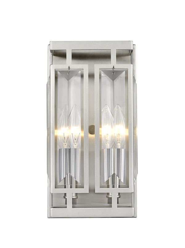 Mersesse 2 Light Wall Sconce in Brushed Nickel Finish