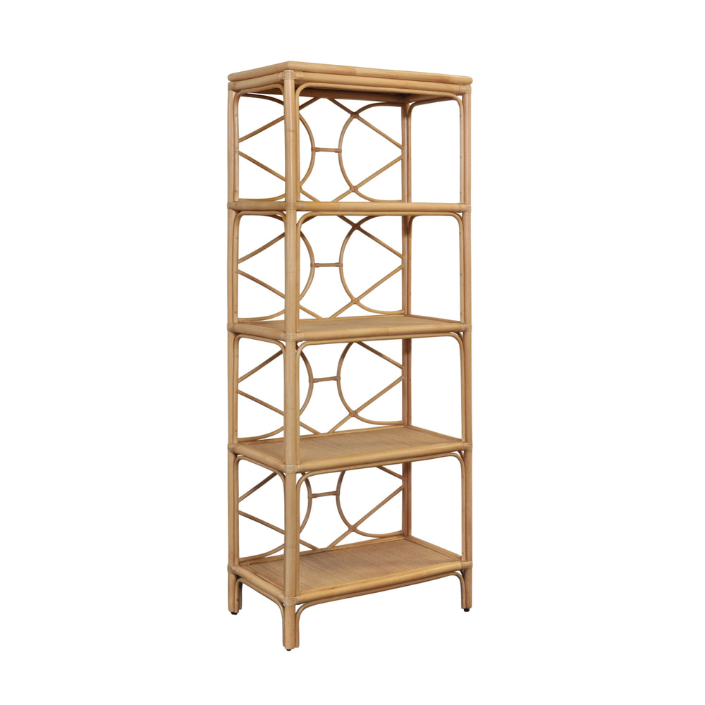DECORATIVE BACK ETAGERE IN NATURAL RATTAN