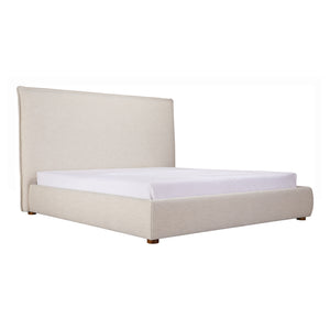 Moe's Luzon King Bed Tall Headboard in Beige