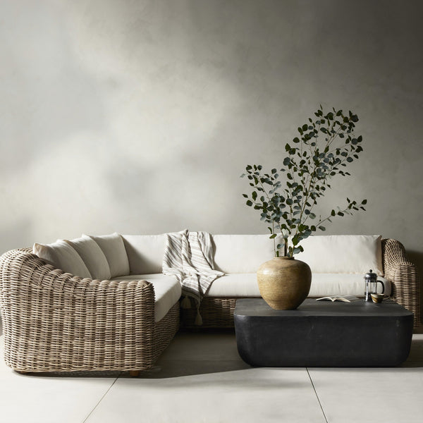 Messina Outdoor 3Pc Sectional - Venao Ivory