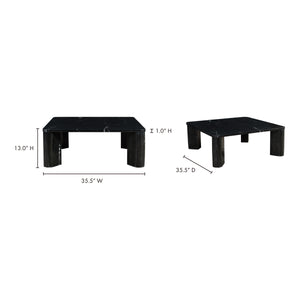 Moe's Segment Coffee Table in Jetty Black Marble