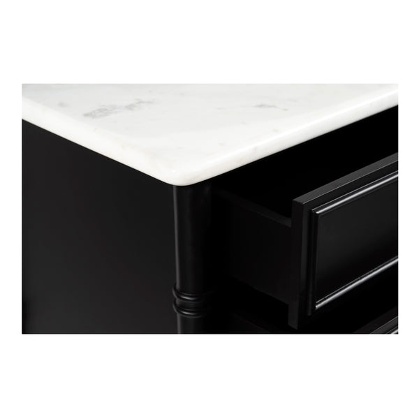 Eleanor 5-Drawer Chest Black Mango Wood