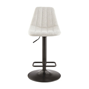 Robert KD Fabric Gaslift Swivel Bar Stool, Posh Ivory