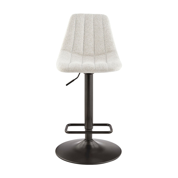 Robert KD Fabric Gaslift Swivel Bar Stool, Posh Ivory