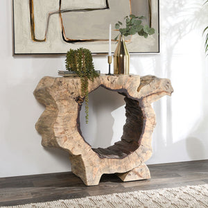 Odette Solid Wood Console Table - Natural