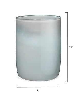 Vapor Hand Blown Decorative Glass Vase, Blue
