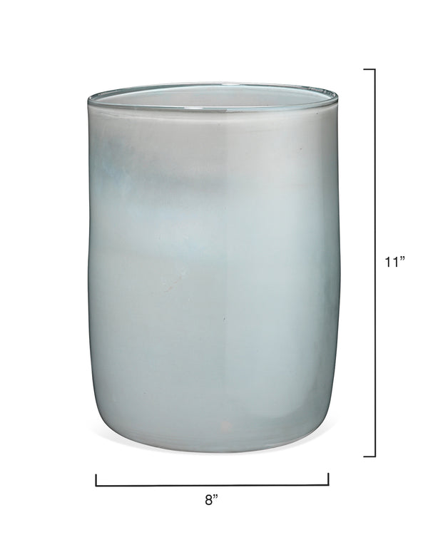Vapor Hand Blown Decorative Glass Vase, Blue