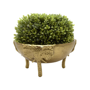 TEXTURED BRASS BOWL WITH ELEPHANT FEET DETAIL