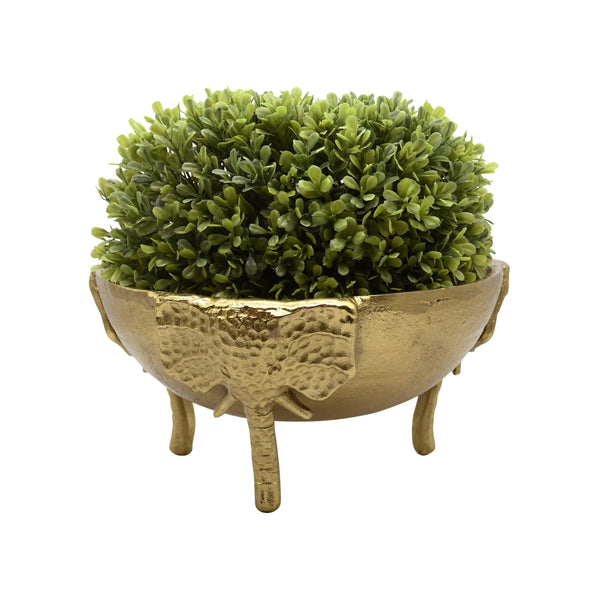TEXTURED BRASS BOWL WITH ELEPHANT FEET DETAIL