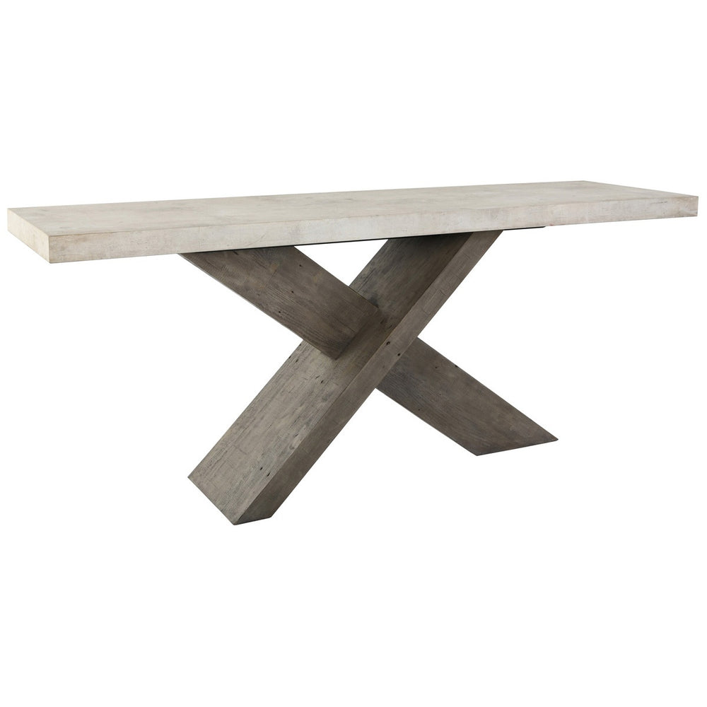 Durant Solid Wood Console Table - Distressed Gray
