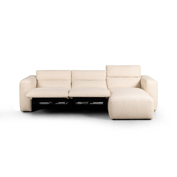 Radley Power Recliner 3-Piece Sectional W/ Chaise - Antigo Natural