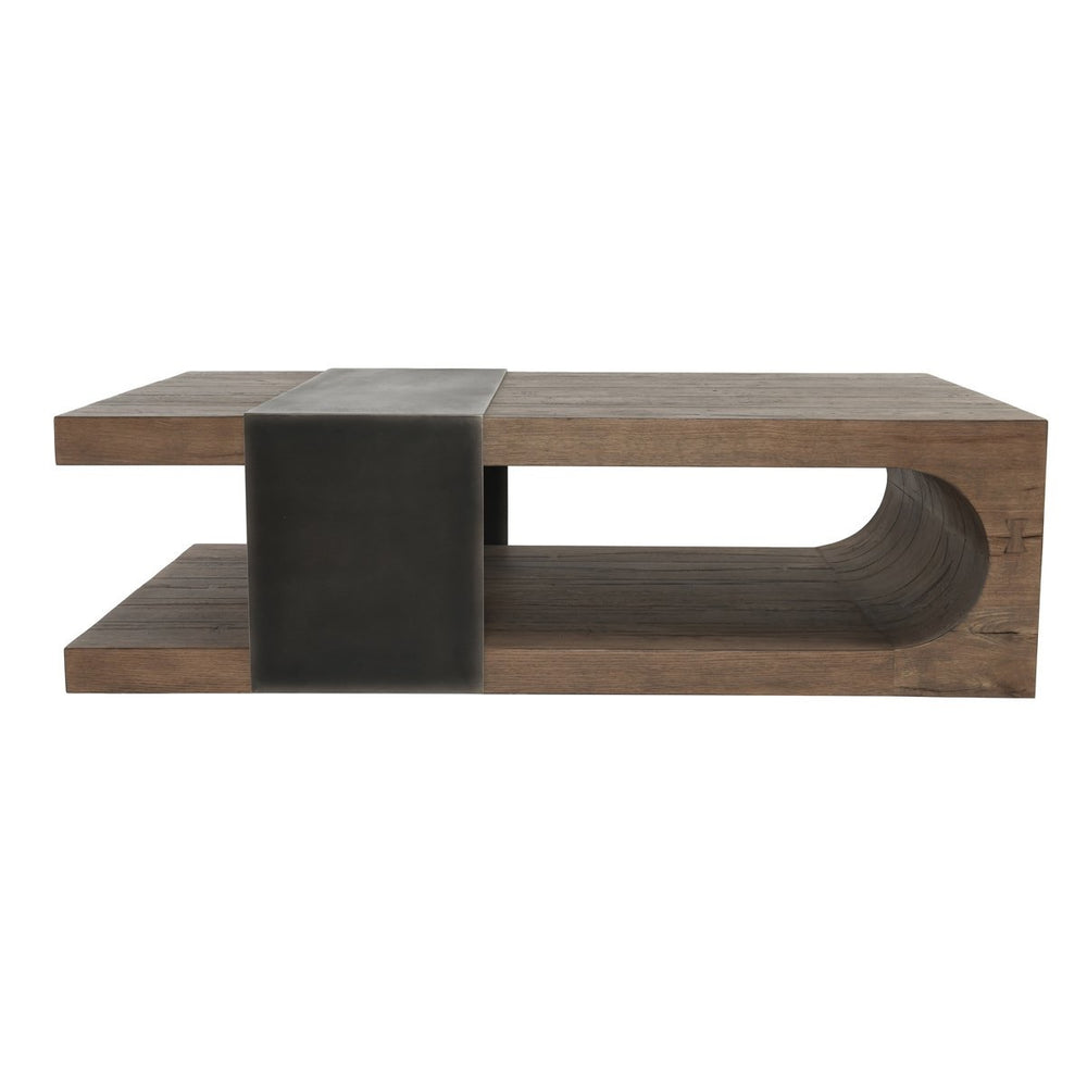 Danica Solid Wood Rectangle Coffee Table with Reclaimed Oak