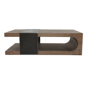 Danica Solid Wood Rectangle Coffee Table with Reclaimed Oak