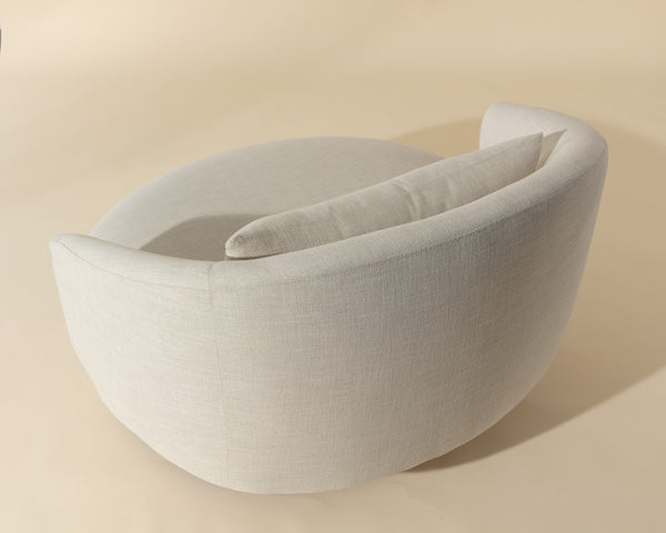 WALSH SWIVEL LOUNGE CHAIR - EFFIE LINEN