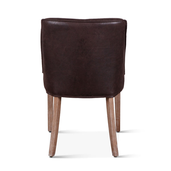 Buddy Side Chair Dark Brown Leather