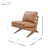 Chandler PU Accent Chair, Borneo Chocolate