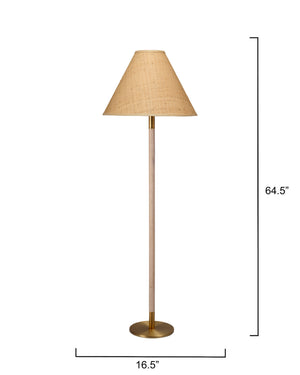 Morgana Metal and Wood Floor Lamp