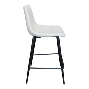 Moe's Alibi Counter Stool Set, Ivory Vegan Leather
