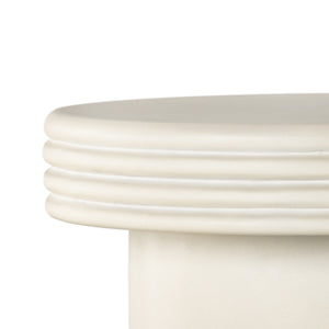 Grecia Outdoor End Table In Small In White