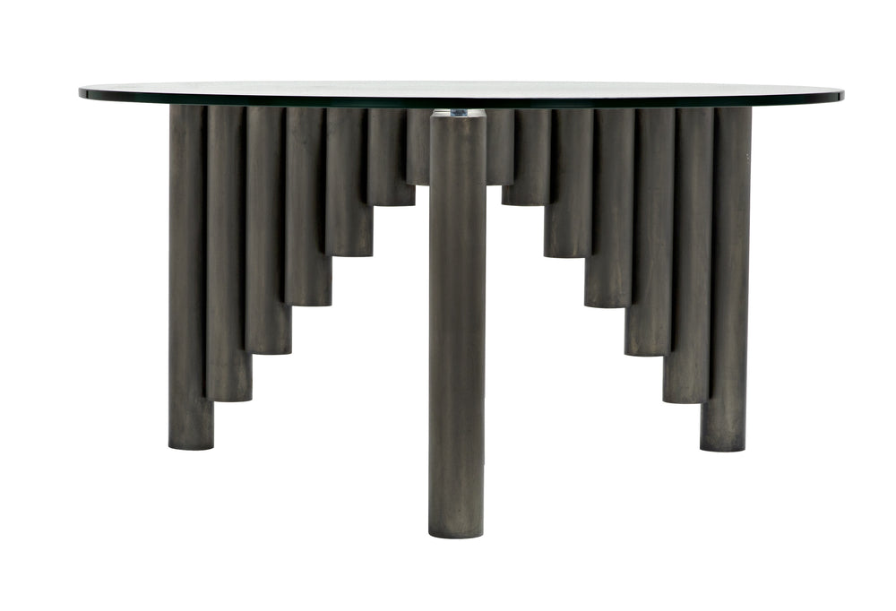 Organum Coffee Table, Gun Metal Finish