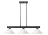 Cobalt 3 Light Billiard Light in Matte Black Finish
