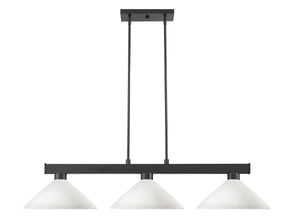 Cobalt 3 Light Billiard Light in Matte Black Finish
