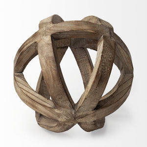 Tibik 8L x 8W Natural Wooden Orb
