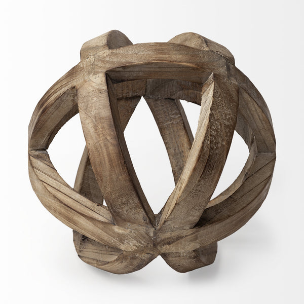 Tibik 8L x 8W Natural Wooden Orb