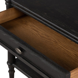 Toulouse Nightstand In Distressed Black