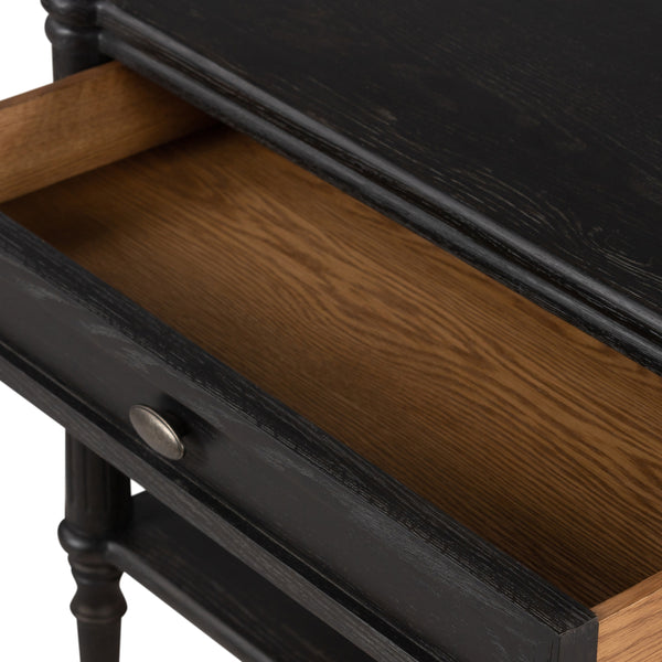 Toulouse Nightstand In Distressed Black