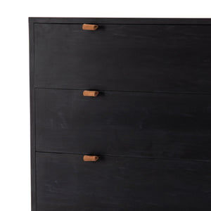 Trey 5 Drawer Dresser - Black Wash Poplar