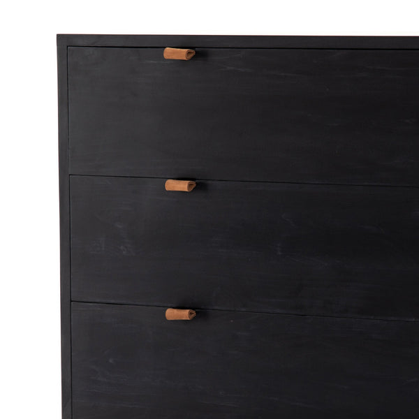 Trey 5 Drawer Dresser - Black Wash Poplar