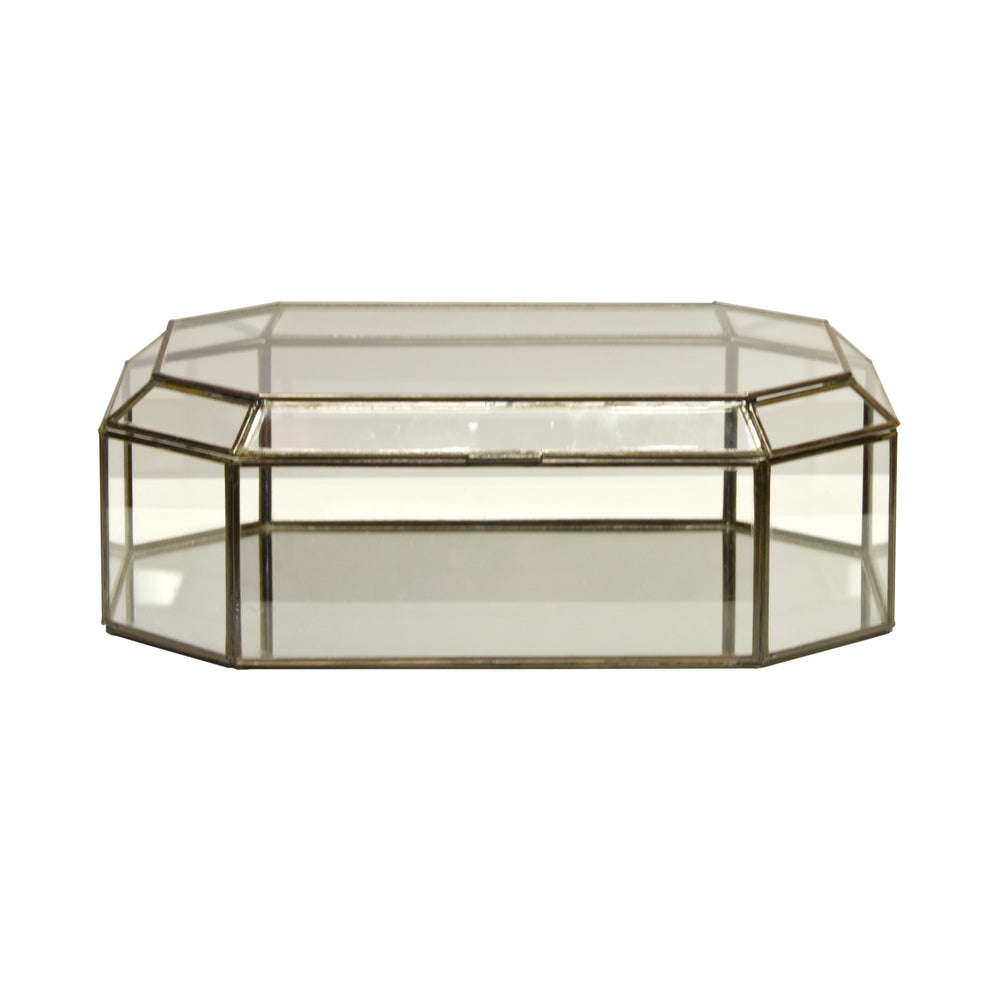 OCTAGONAL CLR GLASS BOX