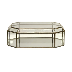 OCTAGONAL CLR GLASS BOX