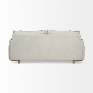 Roy I 84" Frost Gray Upholstered Three Seater Sofa