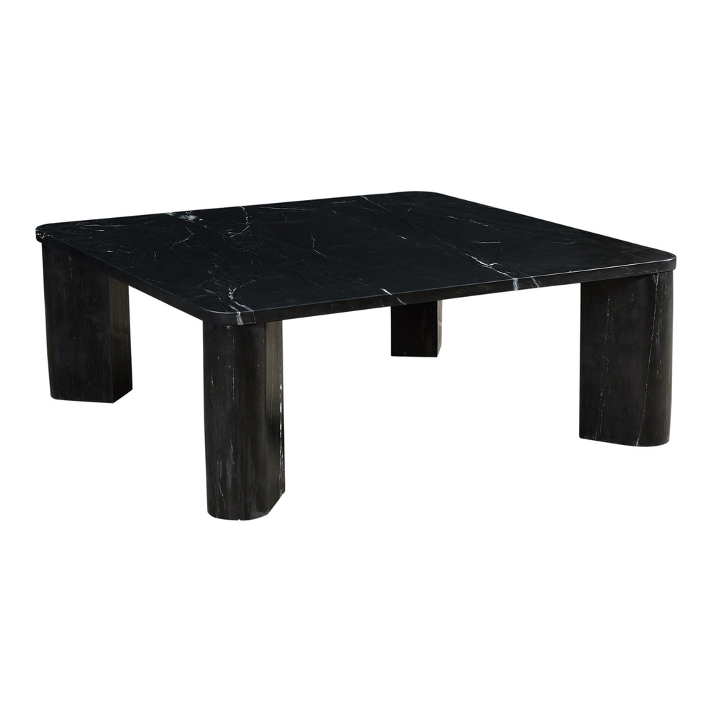 Moe's Segment Coffee Table in Jetty Black Marble