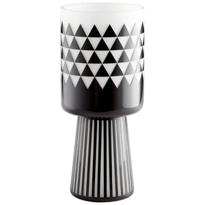 Large Vector Vase in Black and White