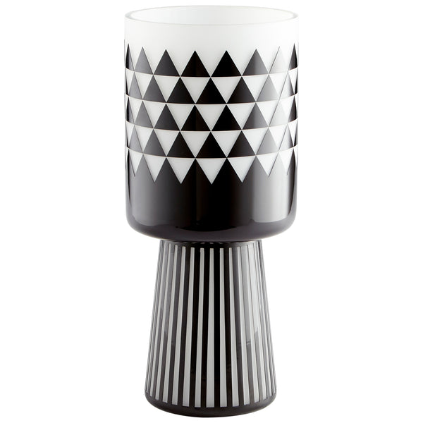 Large Vector Vase in Black and White