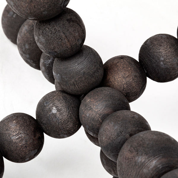 Carollan II (Large) 9L x 9W Black Geometric Wood Ball Jack