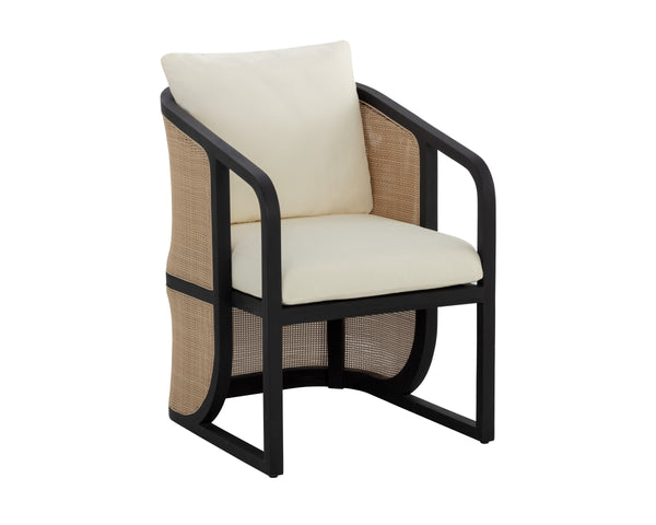 PALERMO DINING CHAIR - CHARCOAL - STINSON CREAM
