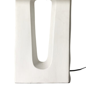 Cuit Table Lamp In Matte White Ceramic