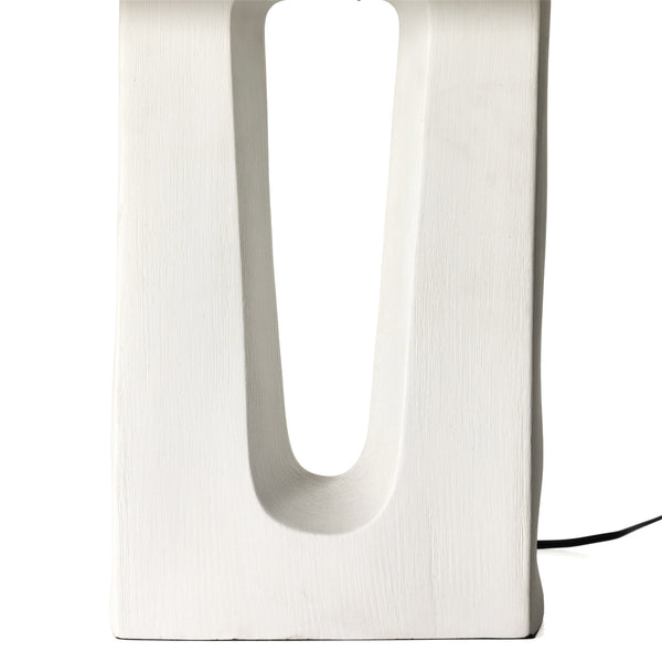 Cuit Table Lamp In Matte White Ceramic