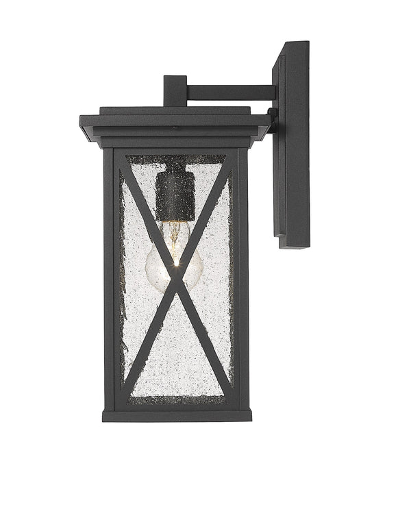 Brookside 1 Light Outdoor Wall Sconce in Black Finish