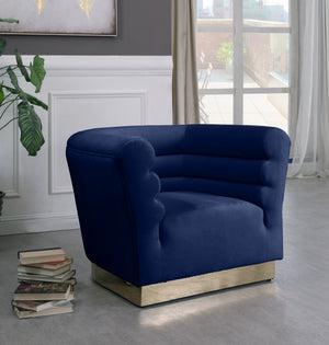 Clarence Chair In Navy Velvet