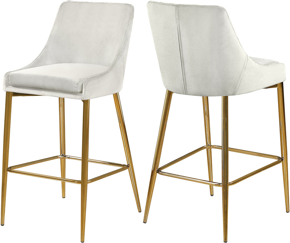 Lynette Stool In Cream Velvet