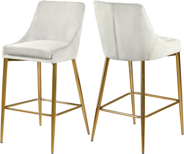 Lynette Stool In Cream Velvet