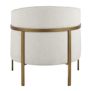 Harrod Fabric Accent Arm Chair In Boucle Beige